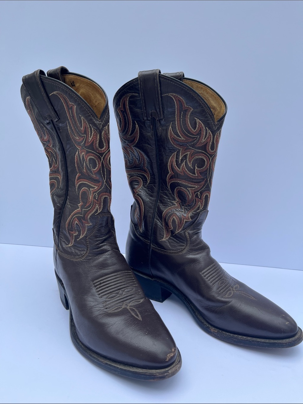 Tony Lama Leather Western Boots - 8D
